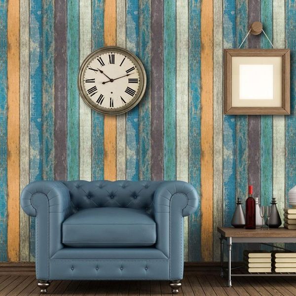 

wallpapers 0.45*6m/roll vintage wood 3d self adhesive wallpaper for walls rolls mural contact paper living room kitchen bathroom home decor