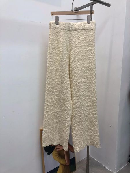 

women's pants & capris tall waist hang down feeling of fund 2021 autumn winters is knitted wide-legged 1015, Black;white
