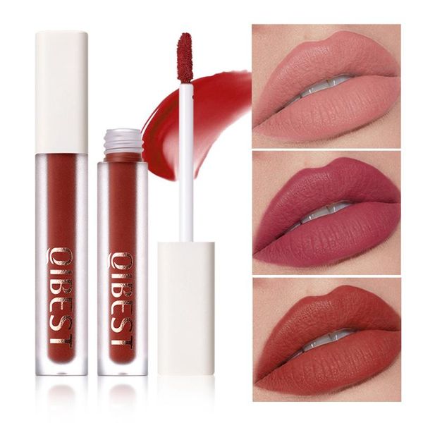 

lip gloss 12 color silky glaze non-stick cup long-lasting liquid lipstick makeup waterproof moisturizing nude matte
