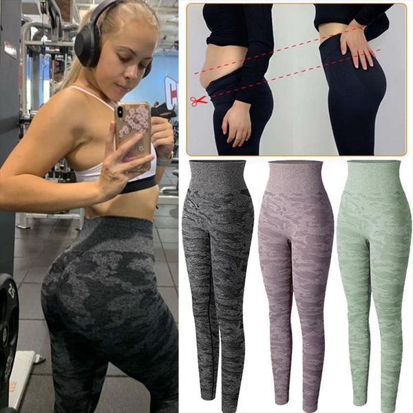 

seamless high waist fitness running women legging push up sport pants energy elastic slimming trousers gym leggins, Black