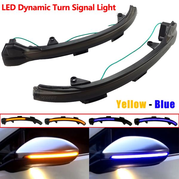 

for vw golf 7 7.5 for volkswagen gtd r gti mk7 2012-2020 touran dynamic flowing side mirror led turn signal water blink light