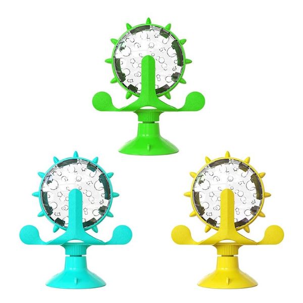 

windmill cat toys turntable teasing leaking puzzle toy pet interactive