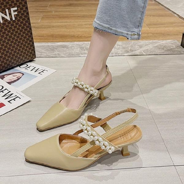

dress shoes elegant temperament high heels spring and summer fashion pointed toe all-match shallow mouth ladies single, Black