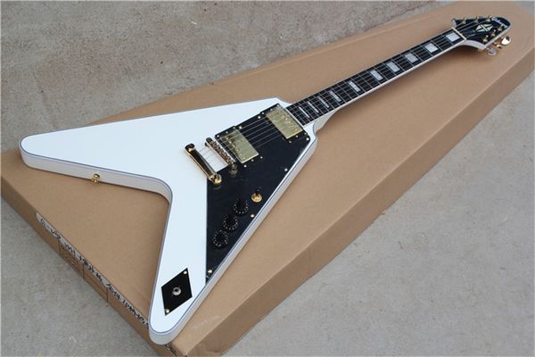 

bolt on fly v electric guitar with tom bridge