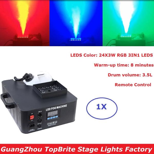 

effects 1 pack super led 1500w rgb 3in1 fog machine 3.5l dmx512 smoke with 24x3w leds professional stage dj lights