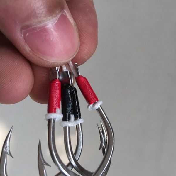 

2pcs/set sea fishing hooks boat lure hook luminous double stainless steel fishhook