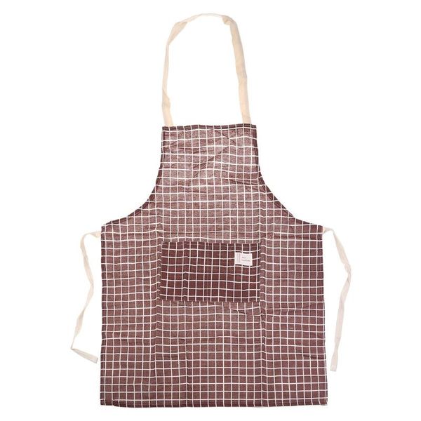 

aprons c1fa fashion lady women men adjustable cotton linen high-grade kitchen apron for cooking baking restaurant pinafore