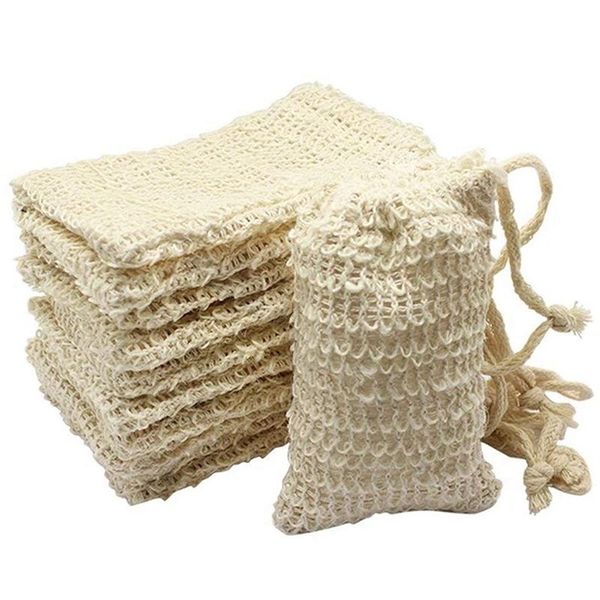

storage bags 30 pcs natural sisal soap bag exfoliating saver pouch holder