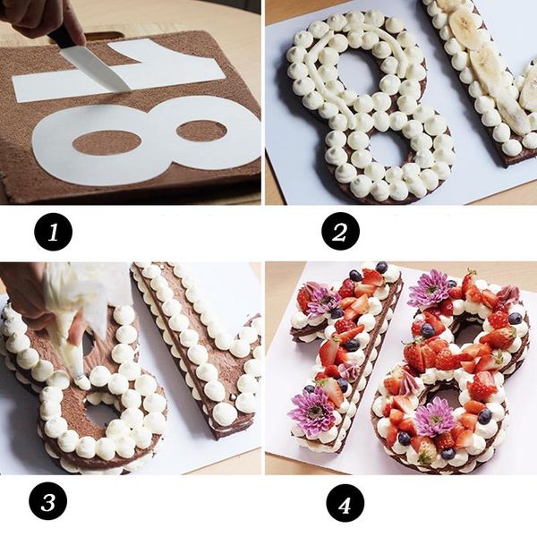 

baking & pastry tools 9pcs numbers form can choose cake stamp acryl cutter wedding birthday party decorations digital stamper diy mold gift