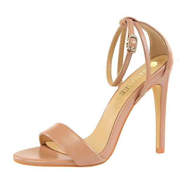 

sandals open toe heels wedding shoes extreme thin high elegant women party designer g0209 dbhc, Black