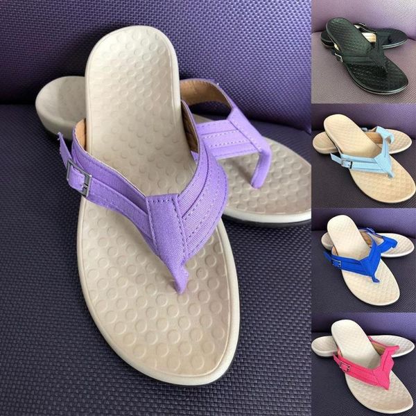 

slippers women summer slipper fashion beach female flip slip casual flat slides ladies sandals shoes outdoor orthopedic, Black