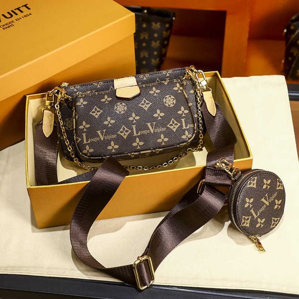 

hong kong 2021 leather women's bag three in one chain piece mahjong single shoulder messenger hand