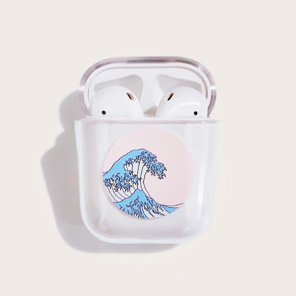 

cell phone repairing tools painted ocean wave wireless headset protective shell is suitable for 2 transparent pc hard