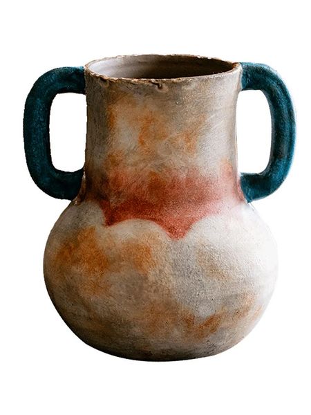 

vases handmade binaural stoare vase vintage dried flower arrangement antique living room table ceramic art decoration ornaments