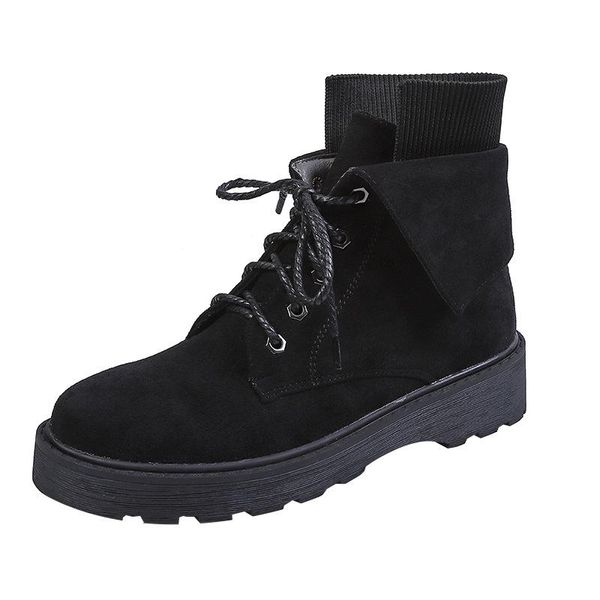 

boots 2021 autumn and winter short women's motorcycle plus size, Black
