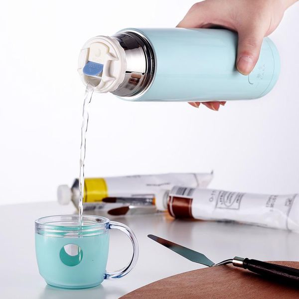 

water bottles caka vacuum flask stainless steel 304 thermal cup outdoor school office drinking straight bottle