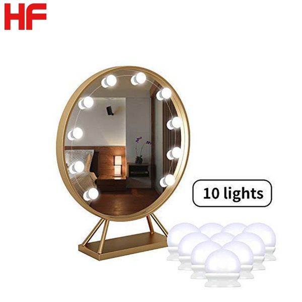 

wall lamp led makeup mirror light bulb hollywood vanity lights stepless touch 10 bulbs kit for dressing table