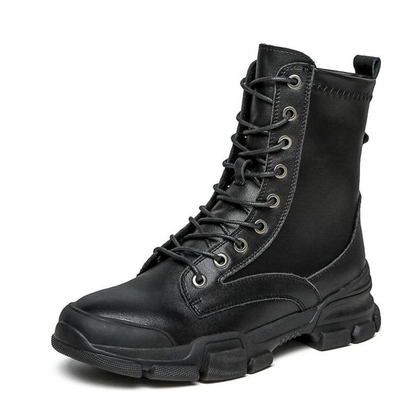 

boots 2021 autumn and winter thick-soled motorcycle fashion trend short casual comfortable, Black