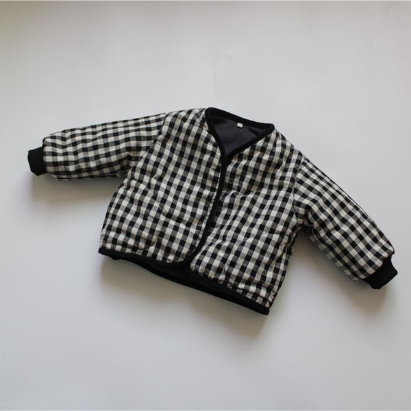 

korean style new winter baby boys plaid thicken cotton-padded coats loose warm kids outerwear children clothes, Camo