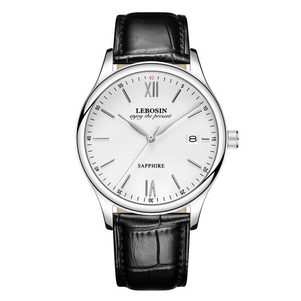 

wristwatches sapphire glass mirror business casual simple formal wear retro waterproof watch with steel strap men's quartz, Slivery;brown