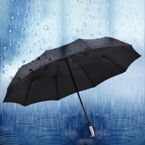 

umbrellas automatic unbrella three-folding umbrella men rain women sunny and rainy