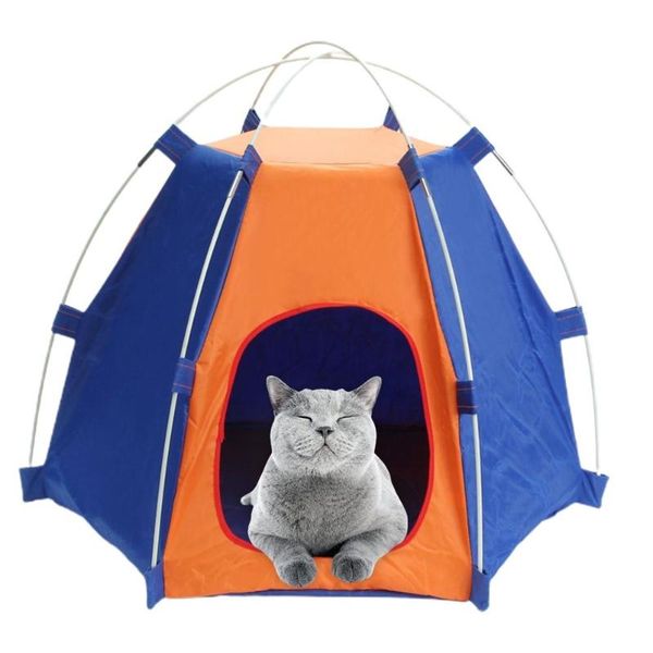 

portable outdoor pet house dog nest tent cabin shelter durable waterproof foldable soft cushion cat beds & furniture