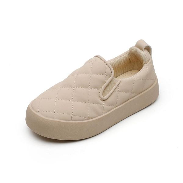 

spring kids shoes boy girl casuals slip-on solid shallow round toe fashion concise flat heels all-match homeshoes flats athletic & outdoor, Black