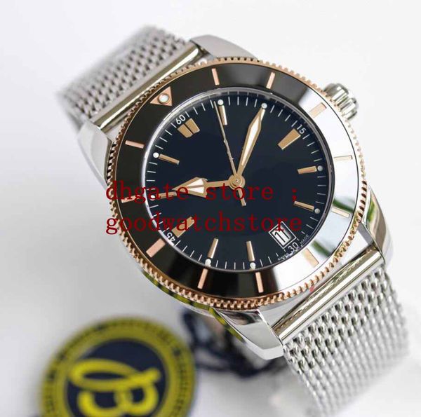 

luxury men's wristwatches gf eta cal.2824 mens automatic stainless steel 316f ceramic bezel movement men watches, Slivery;brown