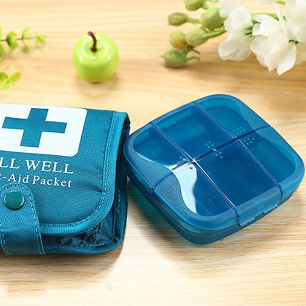 

storage bags outdoor household non-woven storage, double-layer 6 compartments a week, family spare cloth bag