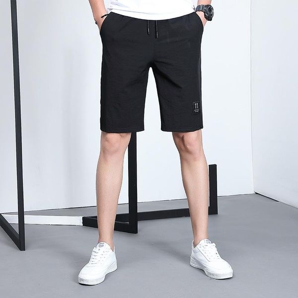 

men's summer casual beach pants streetwear sports running jogging drawstring sweatpants fitness bodybuilding shorts, White;black
