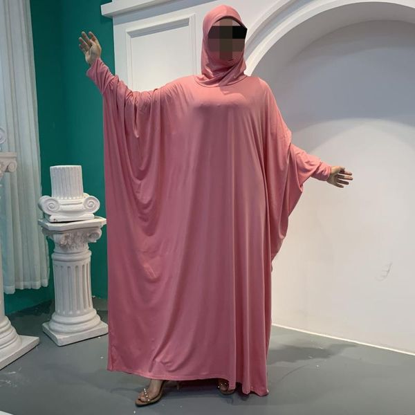 

ethnic clothing muslim prayer garment abaya women hijab dress burka niqab islamic dubai turkey formal namaz long khimar jurken abayas, Red