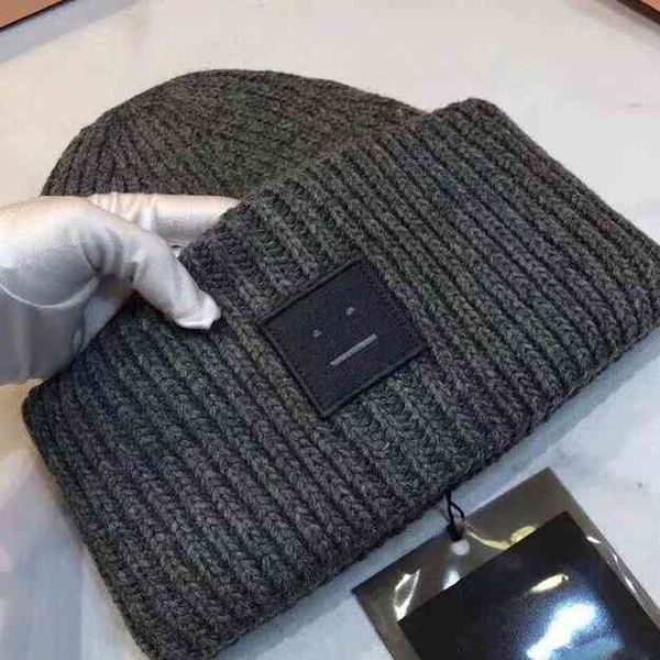 

winter hats for women blended knit wool smiling face couple cap lady thread knitted beanie chapeau femme