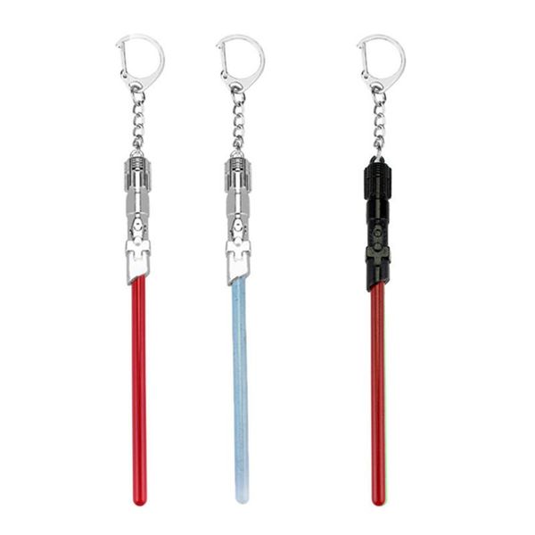 

keychains arrival movie lightsaber keychain fashion key holder ring for fan's gift, Silver