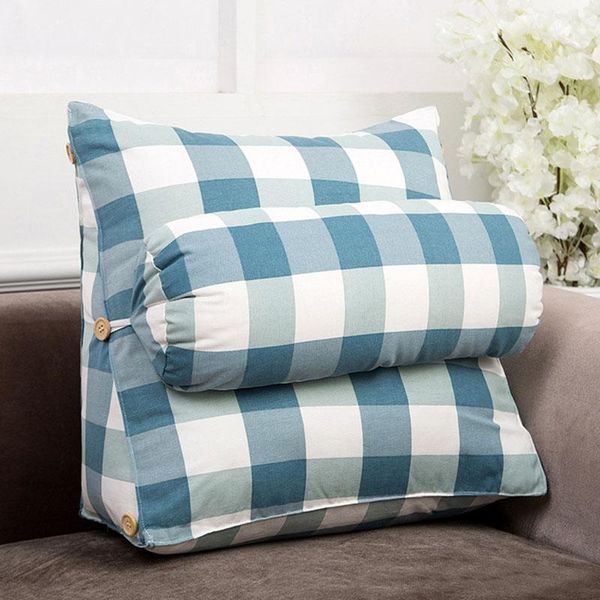 

cushion/decorative pillow triangular backrest cushion cotton linen for chair sofa cushions bed rest back waist office home decor 45x45x20cm