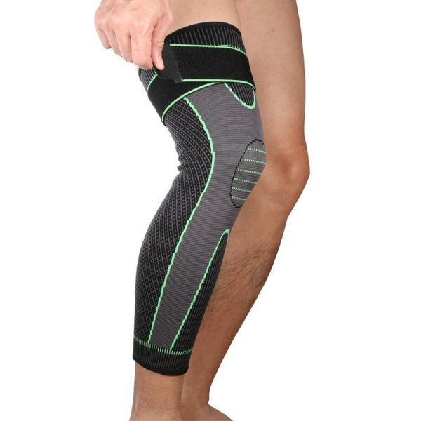 

1pc anti-slip lengthen knee pad warmth sports brace fitness compression support elbow & pads, Black;gray