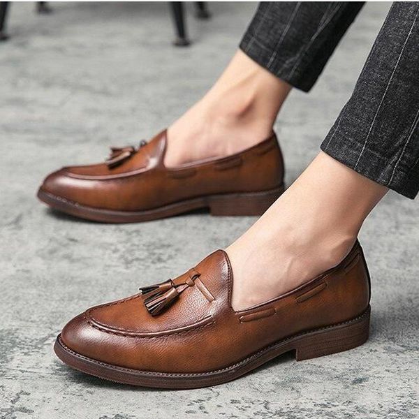 

dress shoes men male man formal plus size vintage pu leather mens business driving zapatos de hombres personlizar m0815, Black