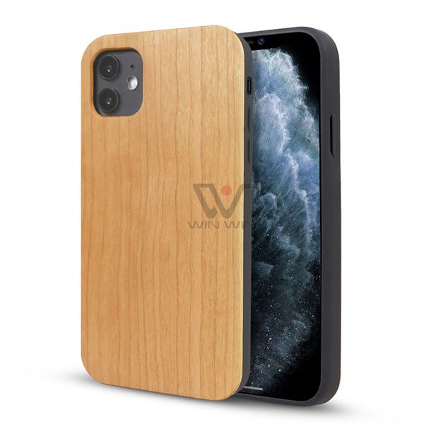 UI Wholesale 2023 Casos de telefone de madeira de alta qualidade de alta qualidade para iPone 11 Pro 12 PROMAX 13 Nature Wood Caso Caixa de choque à prova de choque Design de impressão