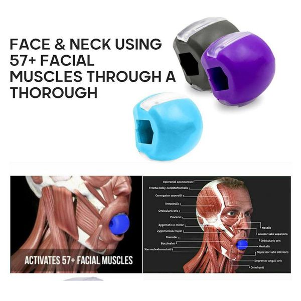 

with lanyard face fitness ball facial toner exerciser anti-wrinkle jaw neck muscle trainer toning yoga training accessories