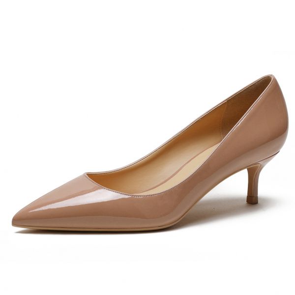 

dress shoes salto feminino de 3cm 5cm 6cm, s couro ovelha, sapato ponta fina outono a002 bpii, Black