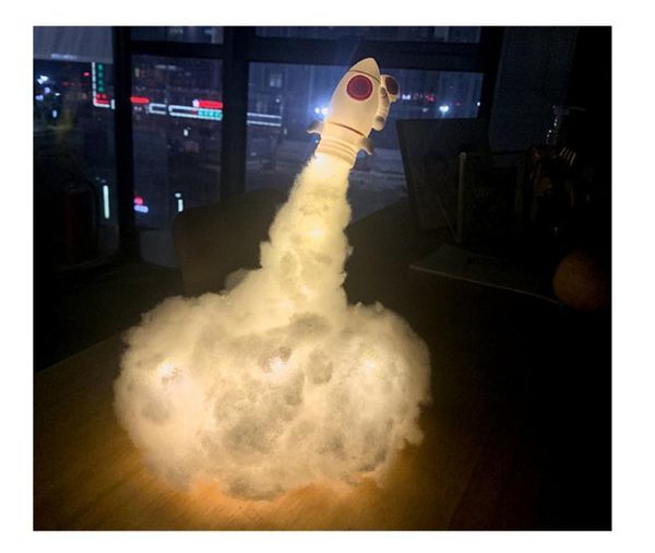 

book lights 3d print space shuttle lamp rocket night light materials with usb rechargeable for lovers indoor home desk decor gift