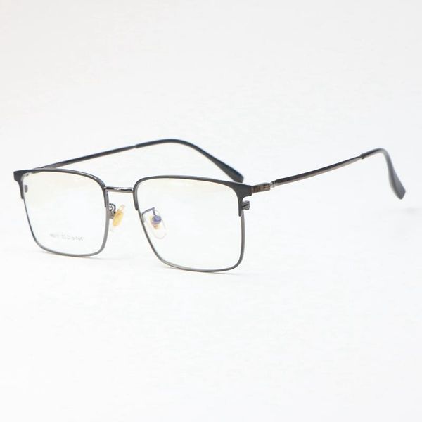 

fashion sunglasses frames men eyeglasses business style can be equipped with myopia lenses gentleman optical frame metal square glasses, Black