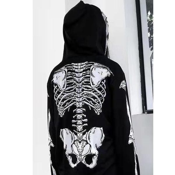 

women's hoodies & sweatshirts y2k women gothic zipper hoodie sweatshirt and men bulk items wholesale lots red couple trend harajuku pu, Black