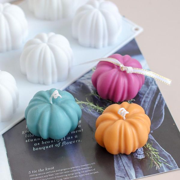 

craft tools pumpkin candle silicone mold halloween gypsum resin soap diy party chocolate cake decoration handmade