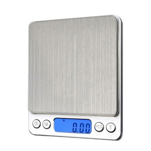 500G / 1/2 / 3KG LCD LCD Escala de precisão Gram Eletrônico Balanças de Jóias Peso Balança de Cozinha Escala para Chá Cozimento Digital Pesando 210915