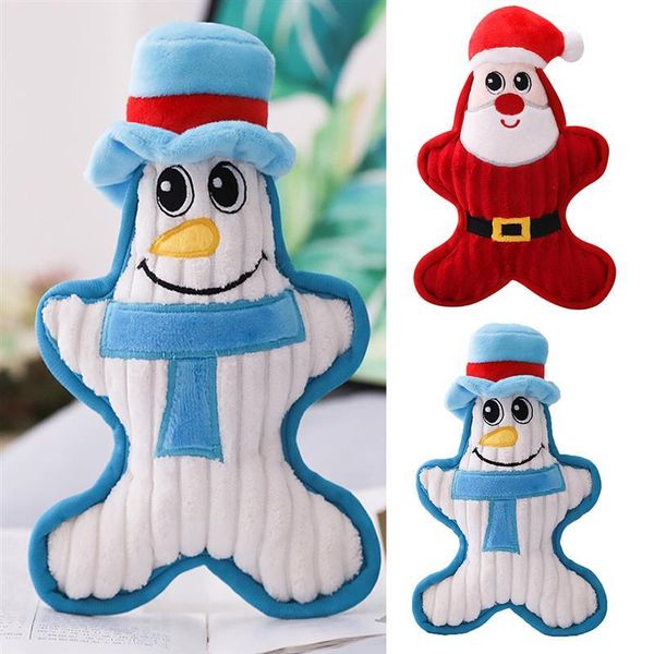 

cat toys christmas dog toy bite resistant santa snowman teething squeaky