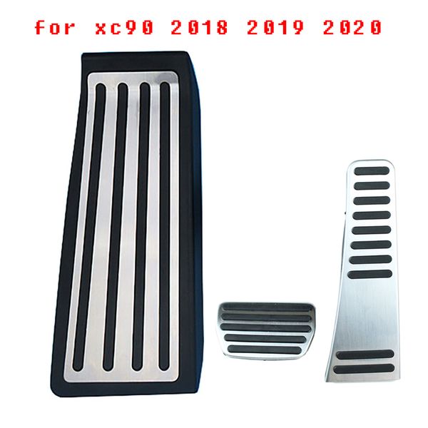 XC60 XC90 S90 2019 2020 Paslanmaz Çelik Araba Accelerator Fren Debriyaj Footrest Pedal Plaka Kapak 3 adet