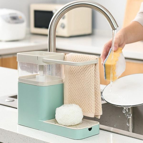 

kitchen soap dispensers with sponge box sponge pump dispenser storage holder dish cleaning liquid dispenser tools rack