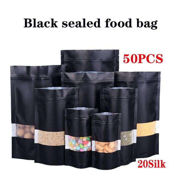 

snack bag dry fruit bead grain cosmetic packaging heat seal black aluminum foil reusable storage bags