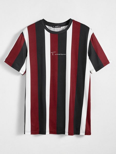 

men letter graphic striped tee d4yq#, White;black