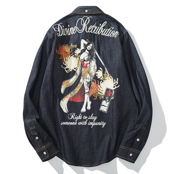

shirts arrival brand clothing cotton casual shirts full open stitch men shirt embroidery printing cross tattoo mens, White;black